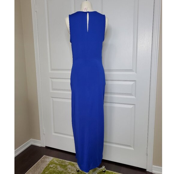 ONLY Pleated Bodycon Midi Dress Blue Size M - Picture 9 of 9